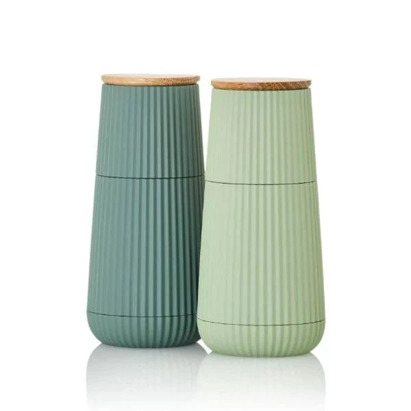 AdHoc, Pfeffer- und Salzmühle Set, Scape, Farbe dark green & light green