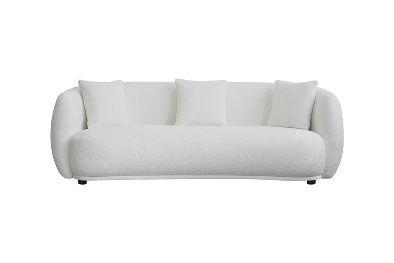KAWOLA Sofa RADA 3-Sitzer Stoff cremeweiß