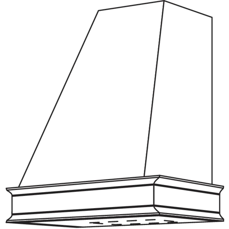 nobilia Kamin mit Kranzgesims für Kranzprofile 957 (KL) K80 80 cm