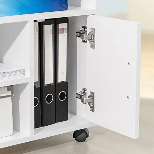 SoBuy Druckerschrank mit Schublade, Rollcontainer für Büro, 50x75x40 cm