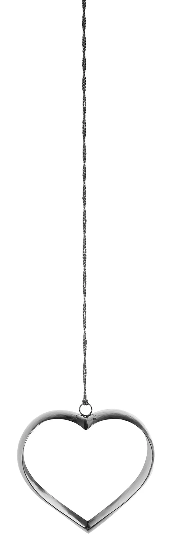 FINK, Anya Deko Herz Edelstahl, gehämmert, Höhe 15cm