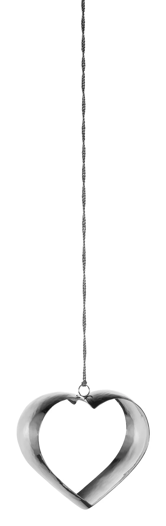 FINK, Anya Deko Herz Edelstahl, gehämmert, Höhe 15cm