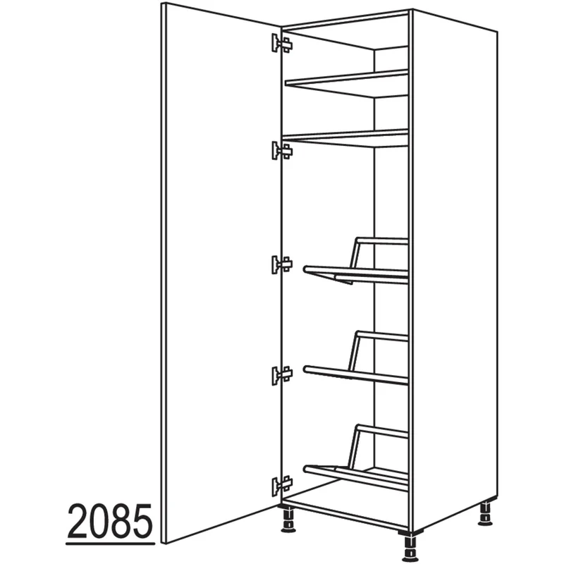nobilia XL-Hochschrank für Getränkekisten HGTKF60-1X 60 cm