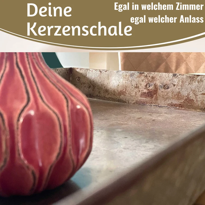 XL Metall Deko Tablett Serviertablett Dehli 53cm Kerzenteller Kerzentablett
