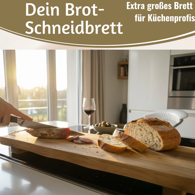 XL Vesperbrett Servierbrett 53cm Akazie Schneidebrett Serviertablett auf Füßen