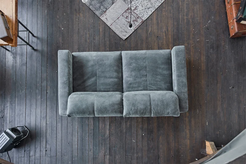 Sofa Ledersofa GIGANT 4 Sitzer Leder nobile anthrazit