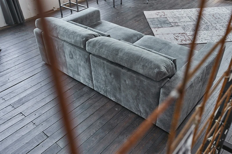 Sofa Ledersofa GIGANT 4 Sitzer Leder nobile anthrazit
