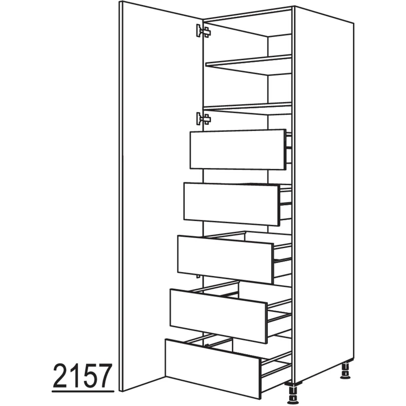nobilia XL-Hochschrank HIF40-2X 40 cm