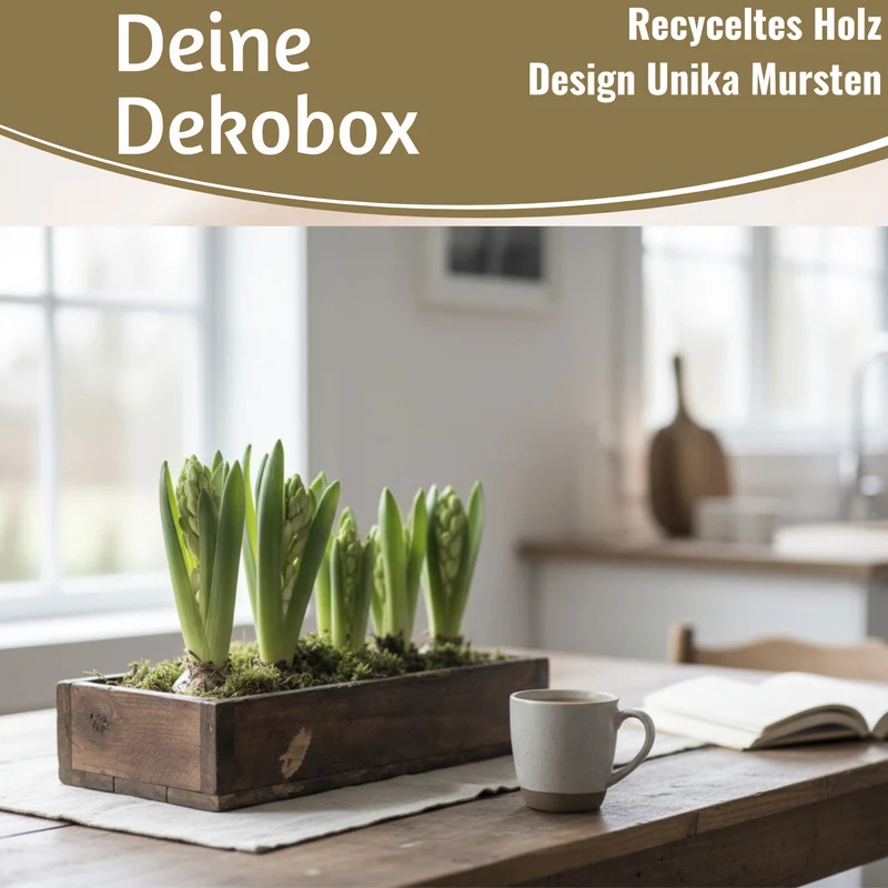 Vintage Holz Aufbewahrungsbox 35x10x5cm Recycelt Unika Braun Dekokiste