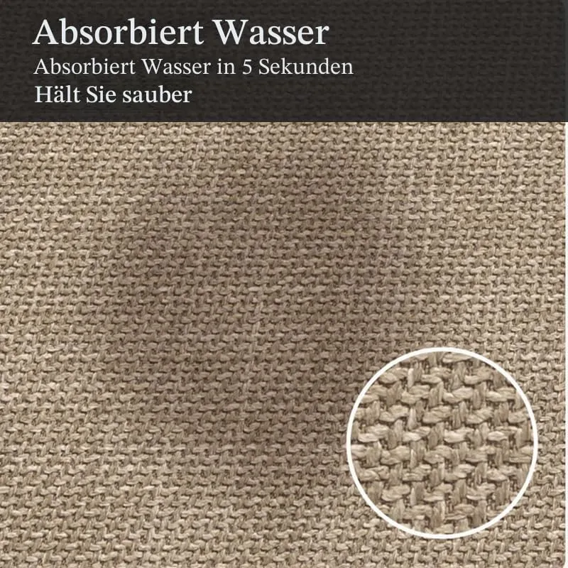Highdi Bodenschutzmatte Bürostuhl, Bürostuhl Unterlage rutschfest Kratzfest Bodenmatte Stuhlunterlage, Leinen Bürostuhlunterlage Schreibtischstuhl Unterlage Teppich (Beige,100x140cm)