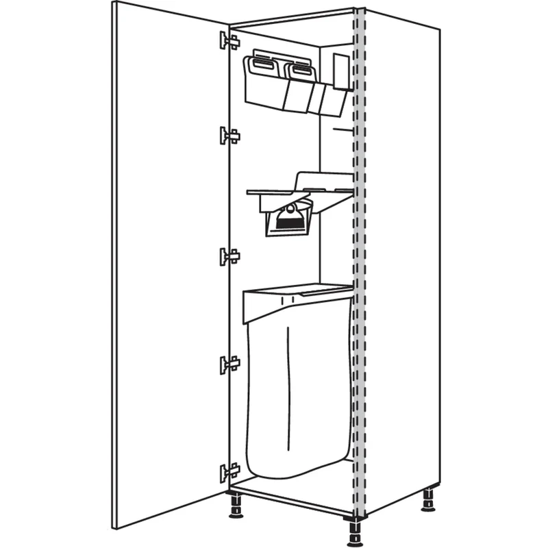 nobilia Hochschrank mit Ordnungssystem Laundry-Area NHSOSF50-2 50 cm