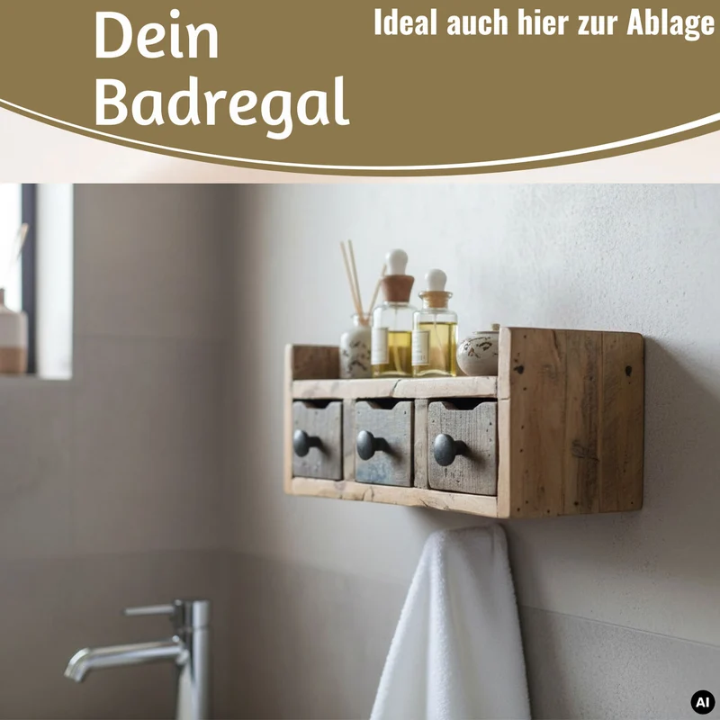 Vintage Küchenregal Dehli 35cm hängend Gewürzregal Wandregal Wandboard Komode