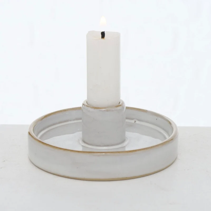 Keramik Kerzenständer 2er Set 10cm Kerzenhalter Stabkerzen Kerzenleuchter