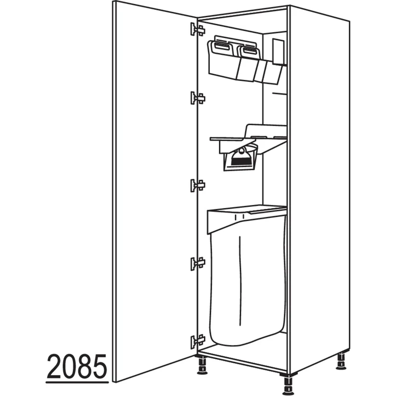 nobilia Hochschrank mit Ordnungssystem Laundry-Area HOSF50-2 50 cm