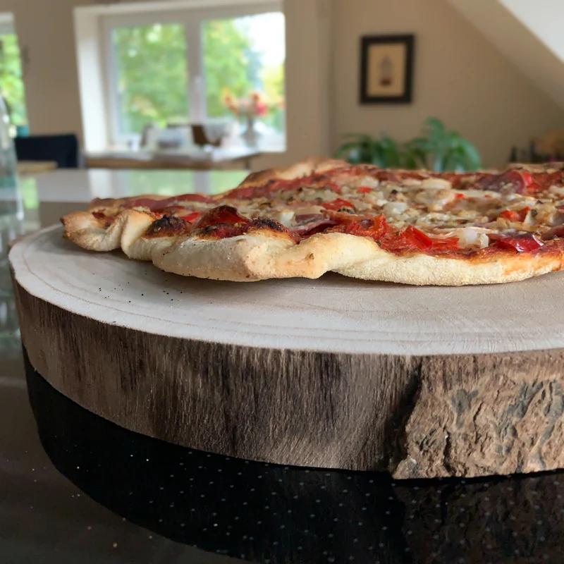 XL Rindenbrett Baumscheibe Rund Holz Ø 28-34cm Astscheibe Rindenscheibe