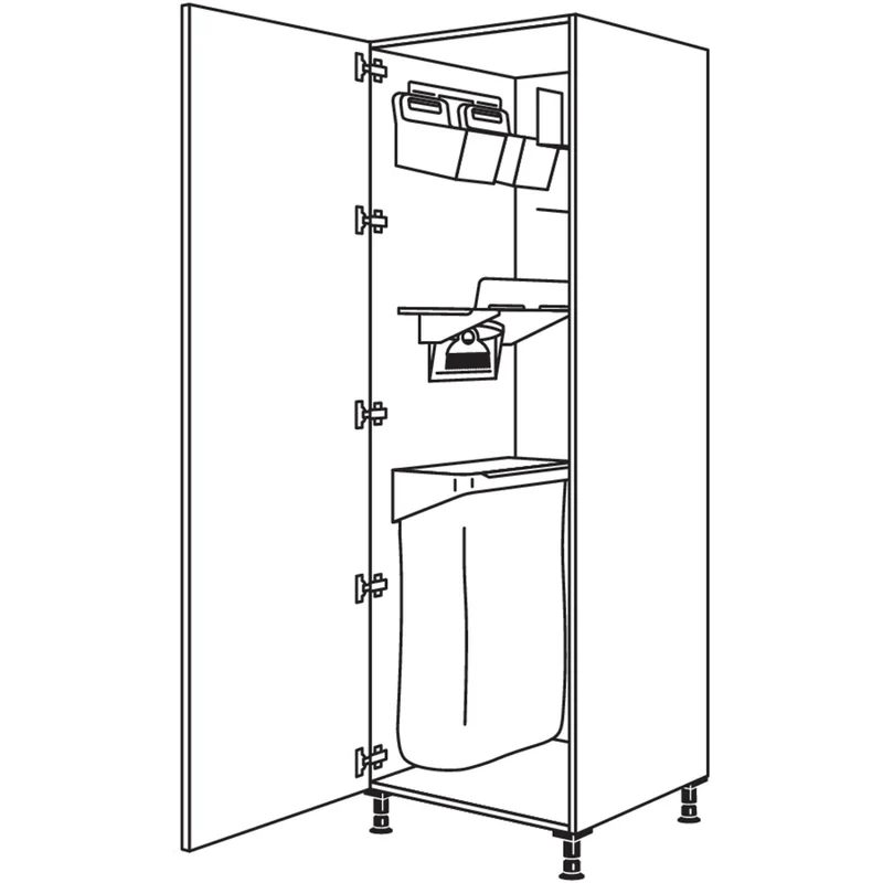 nobilia XL-Hochschrank mit Ordnungssystem Laundry-Area HOSF60-1X 60 cm
