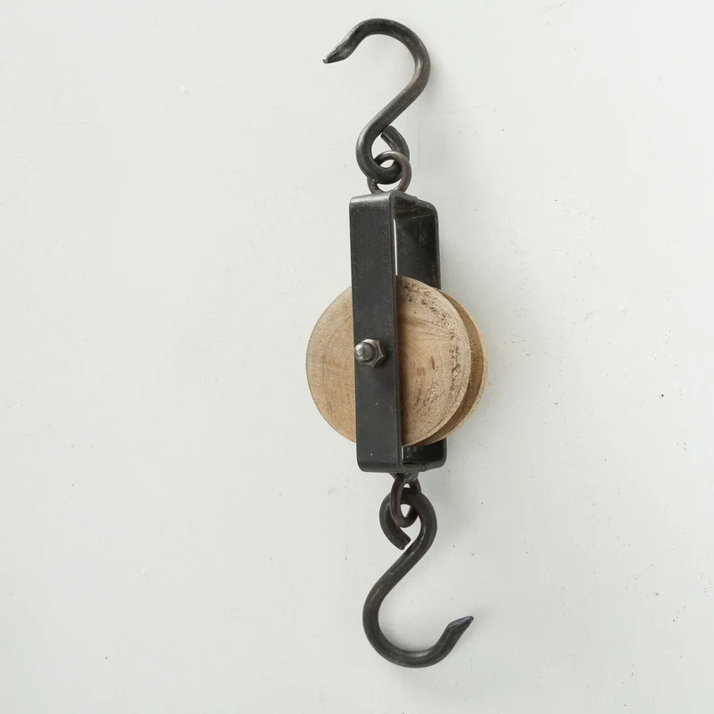 Loft Flaschenzug 20-27cm 2´er Set Wandhaken Deckenhaken Schiffsblock Umlenkrolle