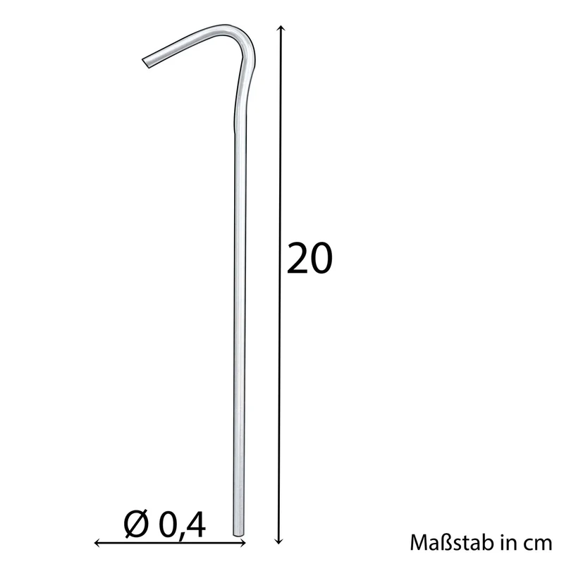 Heringe Zelthering 20 cm lang Felsnagel Steinnagel Erdnagel Stahl Nagel Zeltnagel Zeltpflock Bodennagel Erdspieß