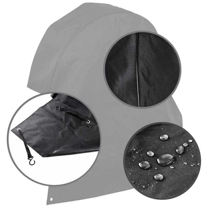 Radabdeckung für 15-16 Zoll Reifen - Rad Schutzhülle - schwarz - 300D Polyester wasserabweisend - für Auto Wohnwagen Wohnmobil