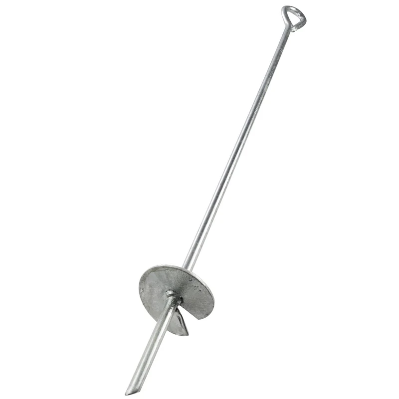Erdanker 60 / 80 cm lang - Stahl Anker - Bodenanker für Zelte, Spielgeräte Slackline