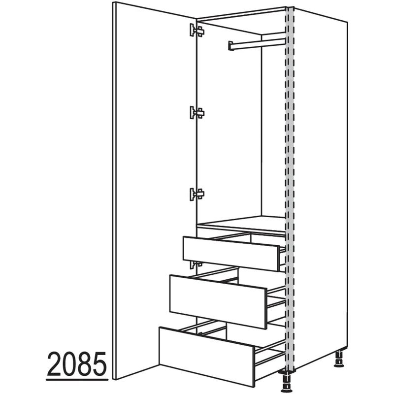 nobilia XL-Garderobenschrank NHSWGIAF40-1X 40 cm