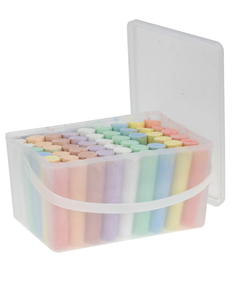 54x XL Straßenkreide 10cm Eimer Jumbo Straßenmalkreide Stifte Bunt Malkreide