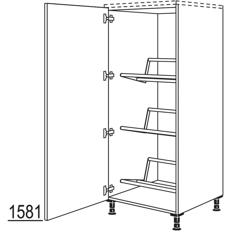 nobilia XL-Highboard für Getränkekisten HGTKF60-X 60 cm