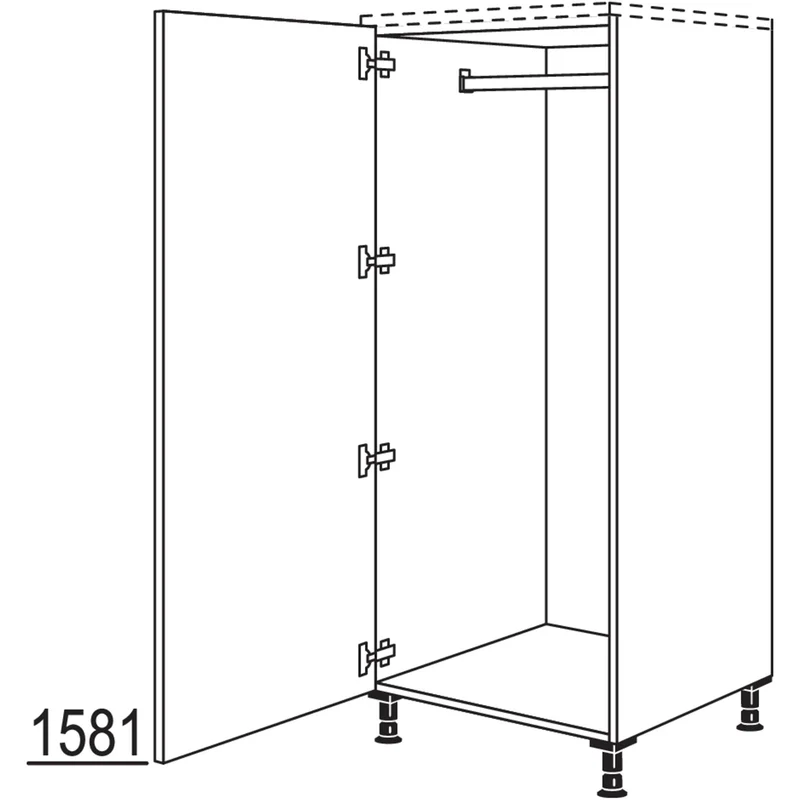 nobilia XL-Highboard Garderobenschrank HWGF40-X 40 cm