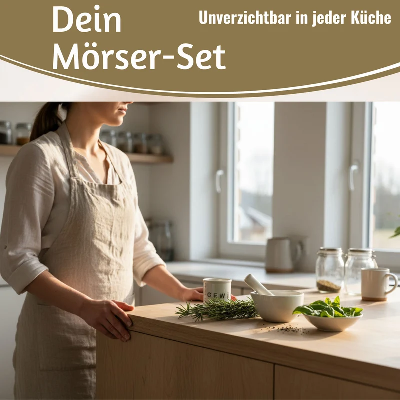 Keramik Mörser Stößel Set Weiß Ø 12cm kleiner Gewürzmörser Zerkleinerer