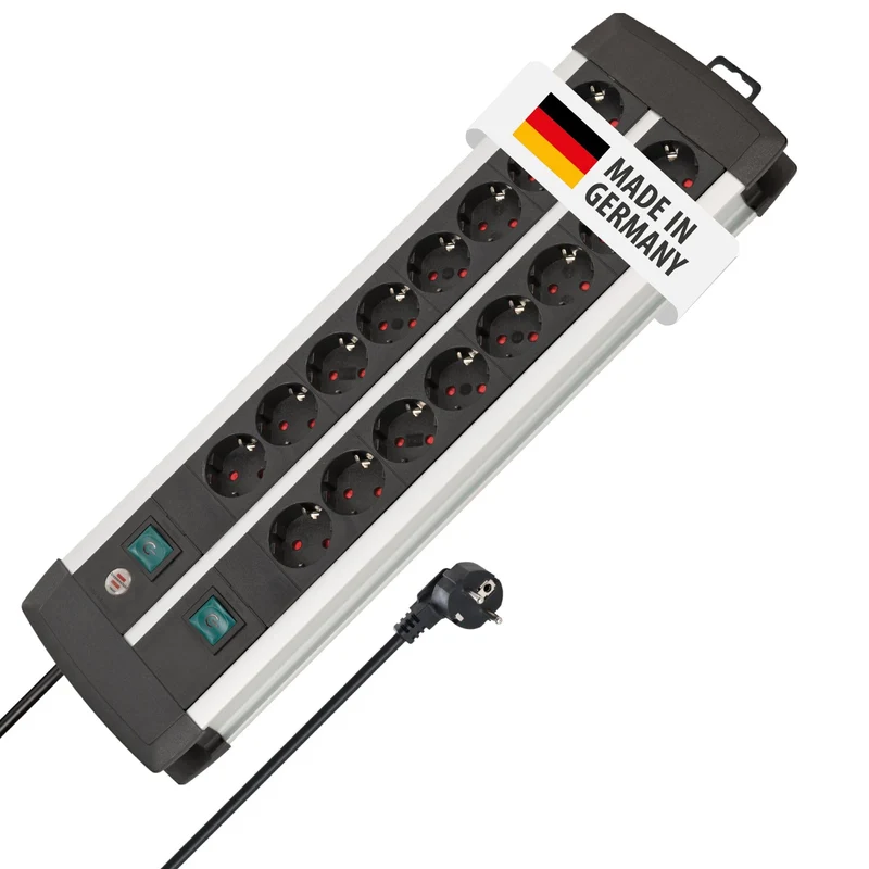 Brennenstuhl Premium-Alu-Line Steckdosenleiste 16-Fach, 3m