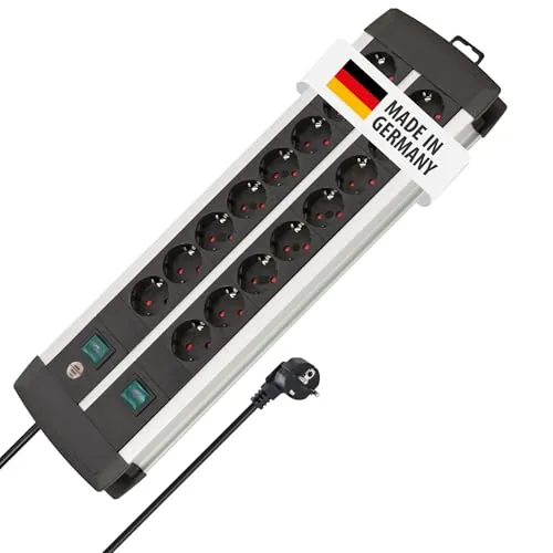 Brennenstuhl Premium-Alu-Line Steckdosenleiste 16-Fach, 3m