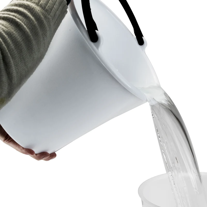 Eimer mit Ausguss und Henkel - 7 Liter - weiß - Putzeimer Haushalt Küche Bad Camping Kunststoff Eimer Haushaltseimer Wassereimer