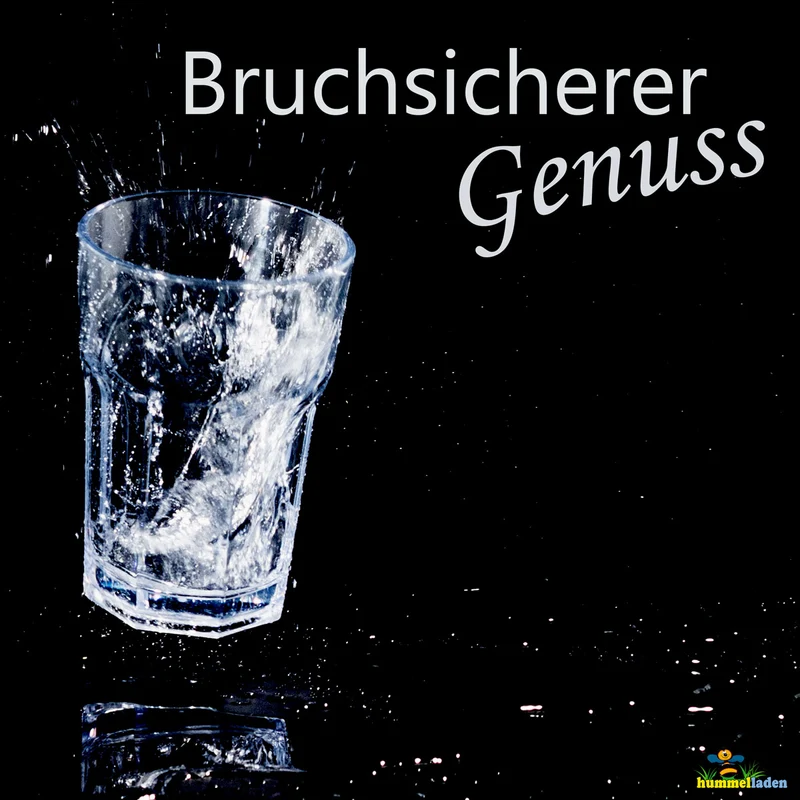 6 x Campingglas aus Acryl 400ml - Trinkglas Acrylglas Wasserglas Kunststoff Camping Garten Echtglasoptik Picknick Becher Kinder Senioren Longdrink Coktail