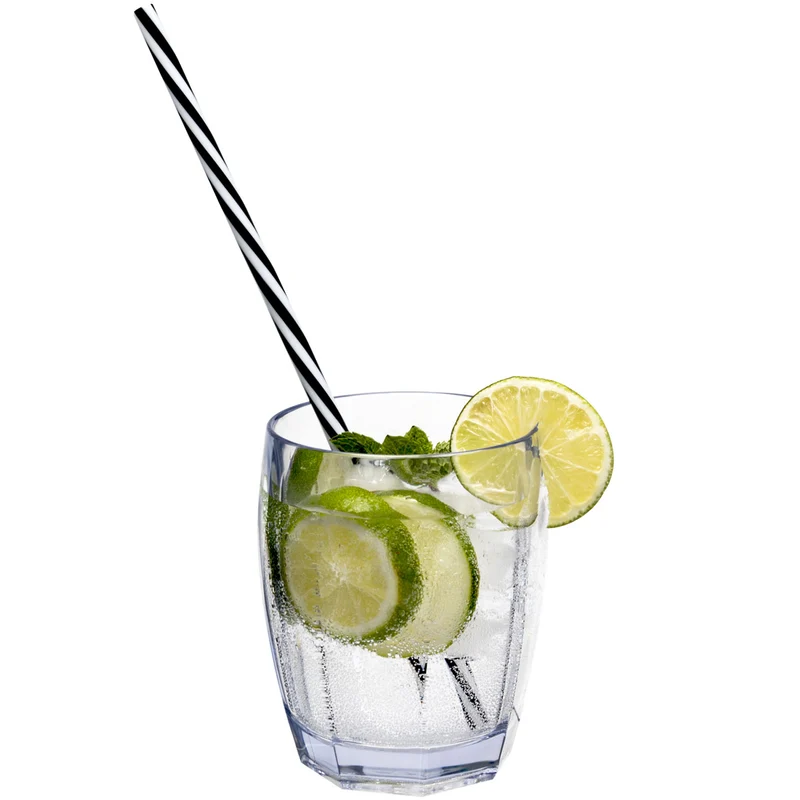 4x Campingglas aus Acryl 320ml bunt - Trinkglas Acrylglas Wasserglas Kunststoff Camping Garten Echtglasoptik Picknick Becher Kinder Senioren Longdrink Coktail