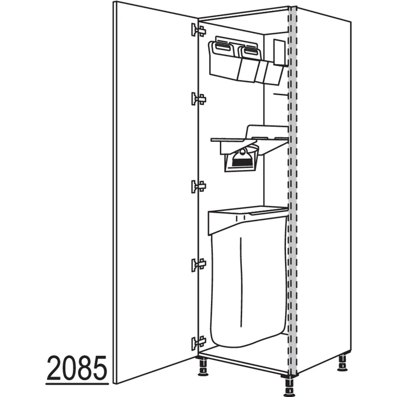 nobilia XL-Hochschrank mit Ordnungssystem Laundry-Area NHSOSF50-1X 50 cm