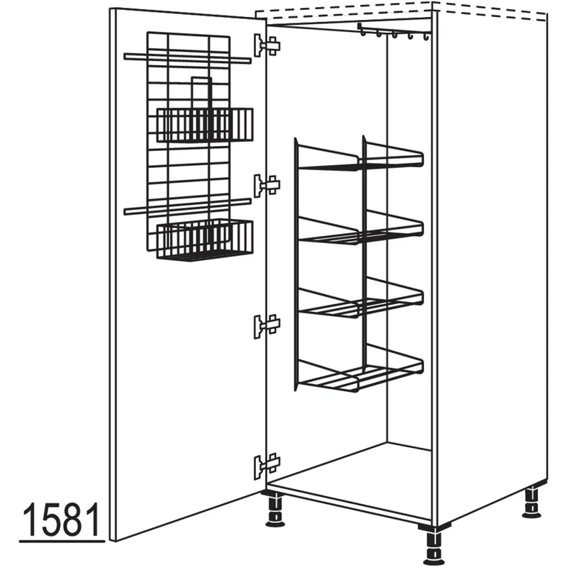 nobilia XL-Besen-/ Geräteschrank HBF40-X 40 cm