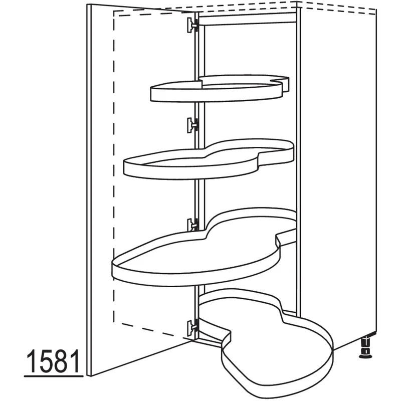 nobilia XL-Eck-Highboard mit Schwenkauszug HESAF100-50-X