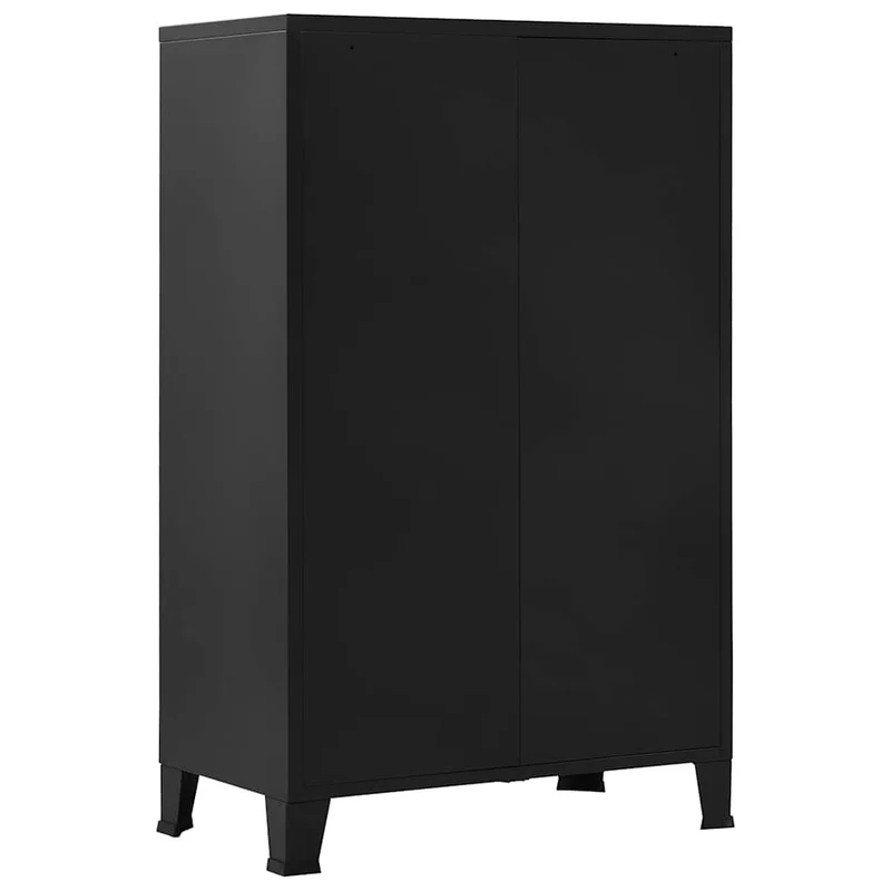 Büroschrank mit Maschengittertüren industriell aus Stahl 75×40×120 cm, 3 Fächer 2 Schubladen mit Namensschildern, ideal für Büro, Archivierung und Aktenablage, robuste Ordnungslösung