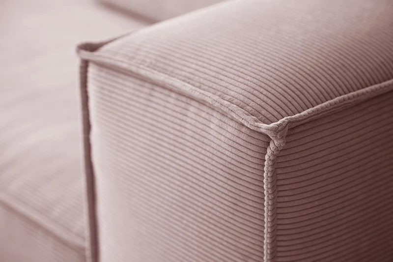 KAWOLA Sofa CARMO 3-Sitzer Feincord rosa