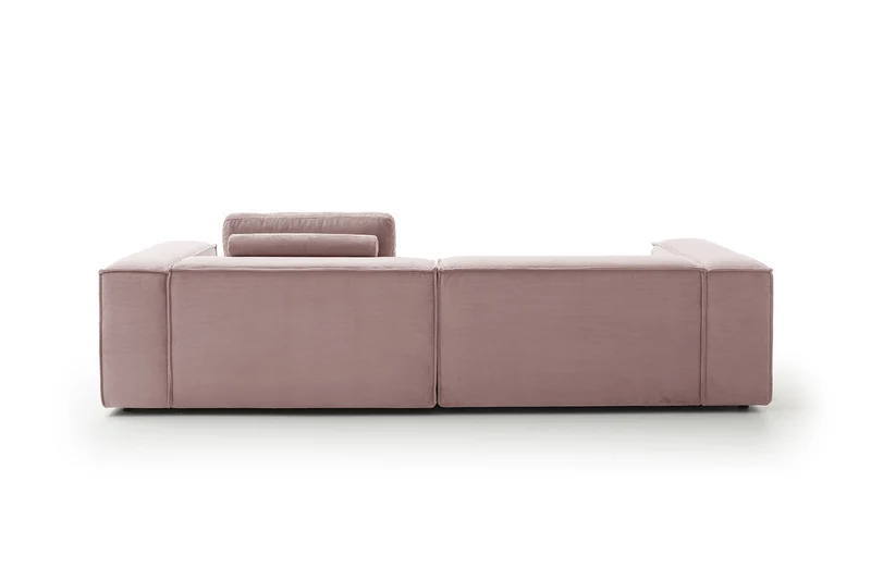 KAWOLA Sofa CARMO 3-Sitzer Feincord rosa
