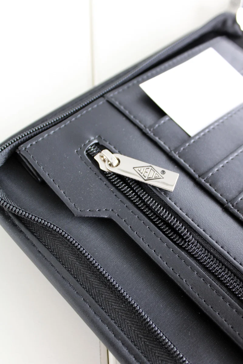 WEDO Elegance A5 Konferenzmappe – Executive Organizer im Leder-Look mit 4-Ring-Mechanik, Karten- & Dokumentenfächern, Stifthalter, kompakt & stilvoll