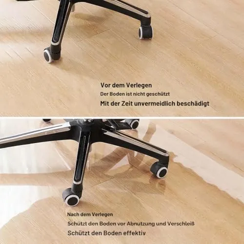 Bodenschutzmatte Transparent Bürostuhl 50x50cm 60x80cm 80x100cm 90x140cm 120 X 180cm PVC Bodenschutzmatte Bodenmatte Rutschfest Kratzfeste Stuhlunterlage 1.5mm Dick Bürostuhl Unterlage ( Size : 30x70c