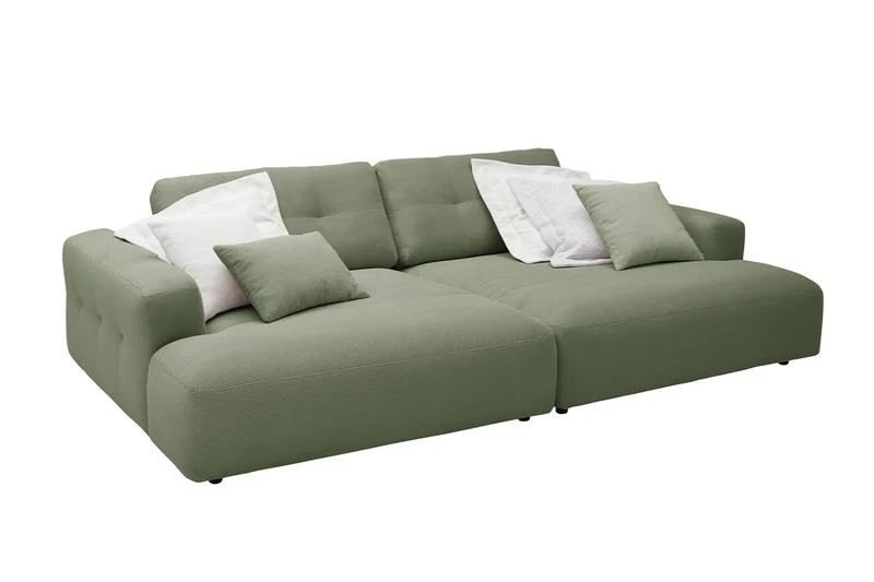 KAWOLA Big Sofa MIKA Feincord olivgrün