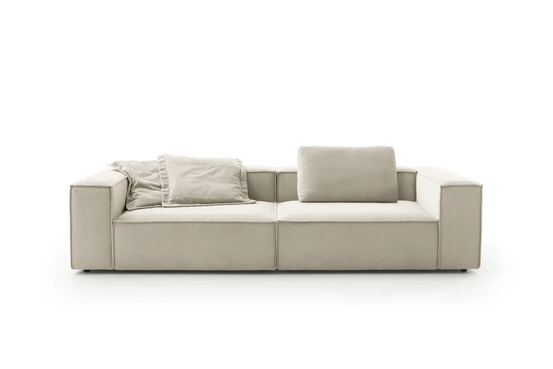 KAWOLA Sofa CARMO 3-Sitzer Feincord weiß