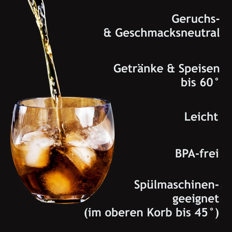 6x Campingglas aus Acryl 400ml - Weinglas ohne Stiel Acrylglas Wasserglas Kunststoff Camping Garten Echtglasoptik Picknick Becher Kinder Senioren Longdrink Coktail