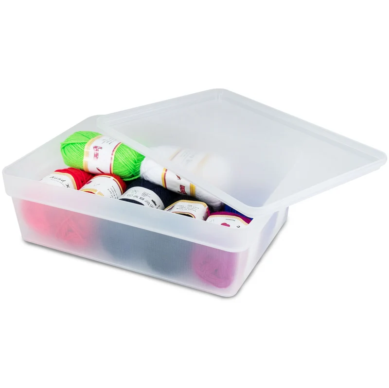 Ordnungsbox mit Deckel - stapelbar - DINA4-Format - 12 cm hoch 36,5x26x12 cm - 11 Liter - Ordnungskorb