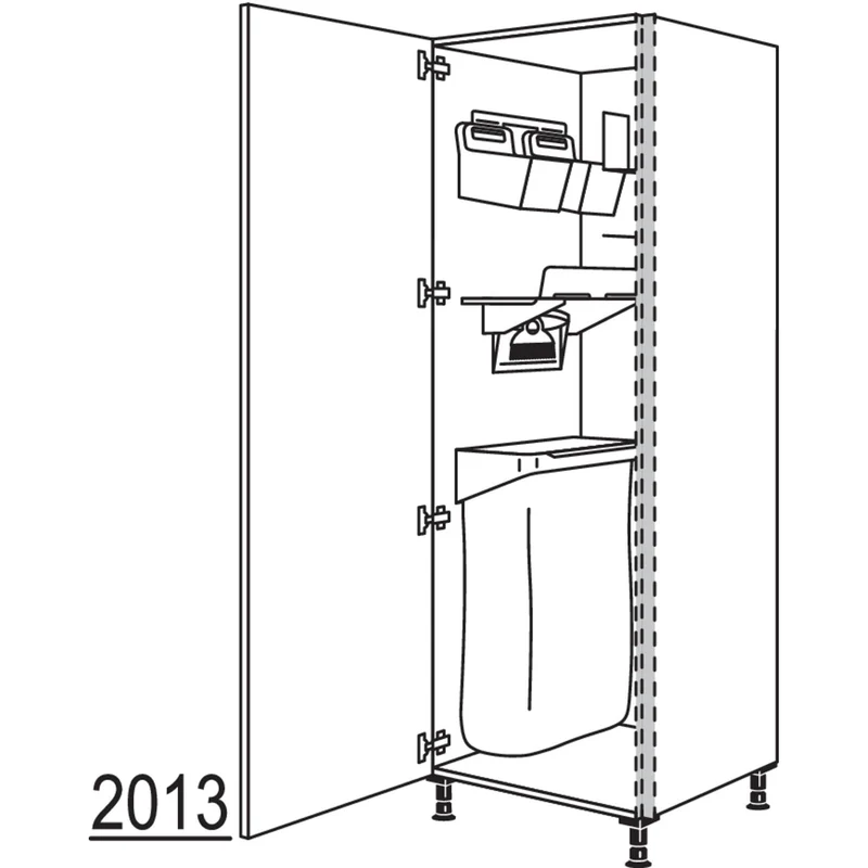 nobilia Highboard mit Ordnungssystem Laundry-Area NHSOSF60-1 60 cm