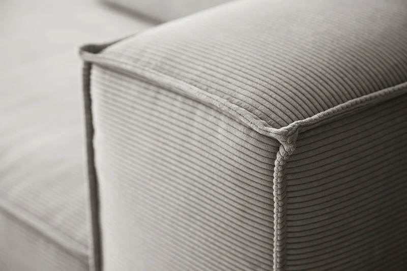 KAWOLA Sofa CARMO 3-Sitzer Feincord grau