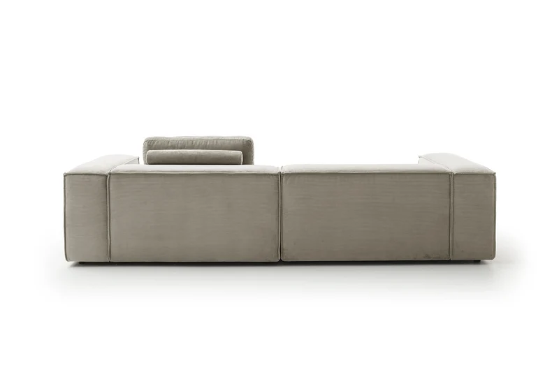 KAWOLA Sofa CARMO 3-Sitzer Feincord grau