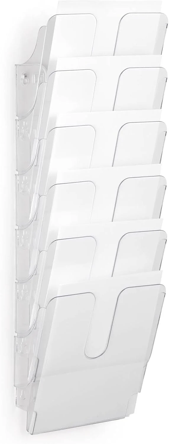 Durable Prospekthalter A4 Flexiplus Duo, 6 Fächer, transparent, 1700140200